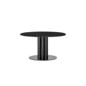 LOUISE ROE Roundabout Sofabord Ø90 rund kant, Sort marmor/Sort