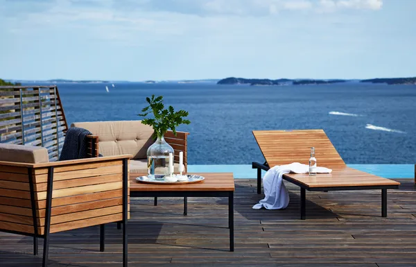 Skargaarden Häringe Teak Loungestol, Steel / Grey Chiné - Billede 4