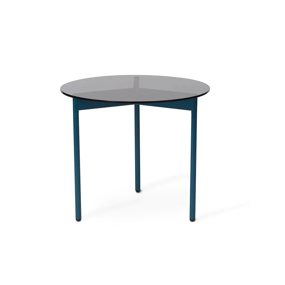 Warm Nordic From Above Sofabord Ø52 - Smoked grey glass / Ocean Blue - Billede 2